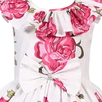 Alina Enterprises Cotton Floral Printed Girl's Frocks.-thumb1