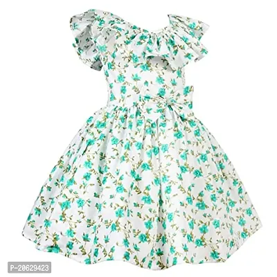 Alina Enterprises Cotton Floral Printed Girl's Frocks.-thumb5