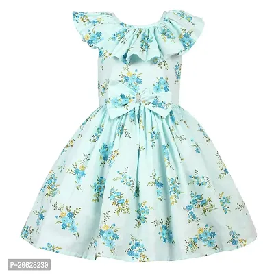 Alina Enterprises Cotton Floral Printed Girl's Frocks.-thumb4