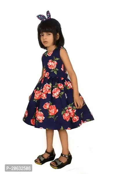 Alina-Enterprises Cotton Printed Girl's Frocks, Comfortable Dress for Girl Kid-thumb2