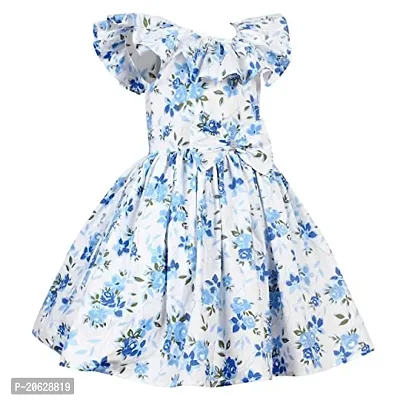 Alina Enterprises Cotton Floral Printed Girl's Frocks.-thumb4