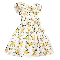 Alina Enterprises Cotton Floral Digital Printed Girl's Frock for Summer-thumb1