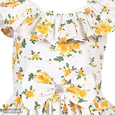 Alina Enterprises Cotton Floral Digital Printed Girl's Frock for Summer-thumb4