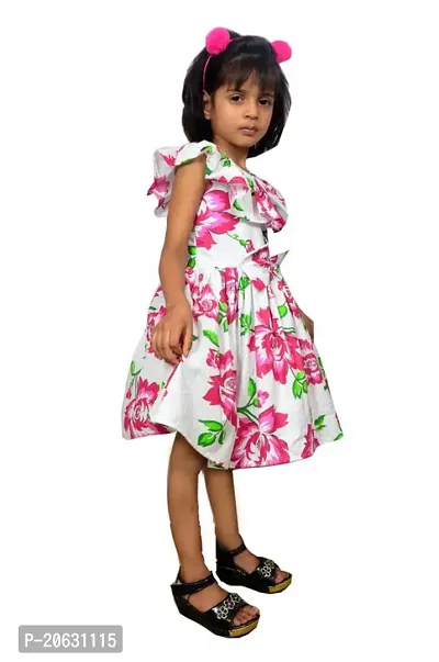 Alina-Enterprises Cotton Printed Girl's Frocks, Comfortable Dress for Girl's-thumb3