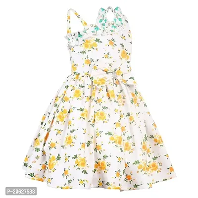 Alina-Enterprises Cotton Printed one Shoulder Frock for Girls-thumb4