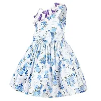 Alina-Enterprises Cotton Printed one Shoulder Frock for Girls-thumb3