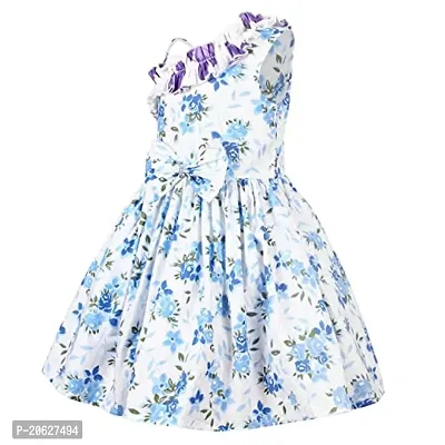 Alina-Enterprises Cotton Printed one Shoulder Frock for Girls-thumb4