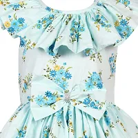 Alina Enterprises Cotton Floral Printed Girl's Frocks.-thumb1