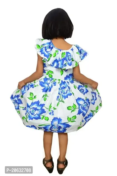 Alina-Enterprises Cotton Printed Girl's Frocks, Comfortable Dress for Kids Girl-thumb4