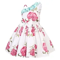 Alina-Enterprises Cotton Printed one Shoulder Frock for Girls-thumb2