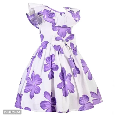 Alina Enterprises Cotton Floral Printed Girl's Frocks.-thumb2