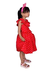 Alina Moda Baby Girls Frocks Dress (7-8 Years, Red)-thumb1