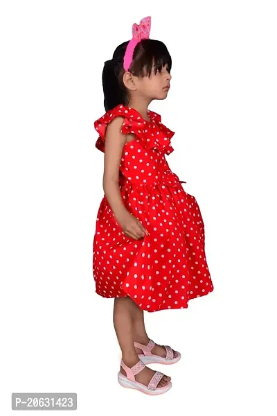 Alina Moda Baby Girls Frocks Dress (7-8 Years, Red)-thumb2