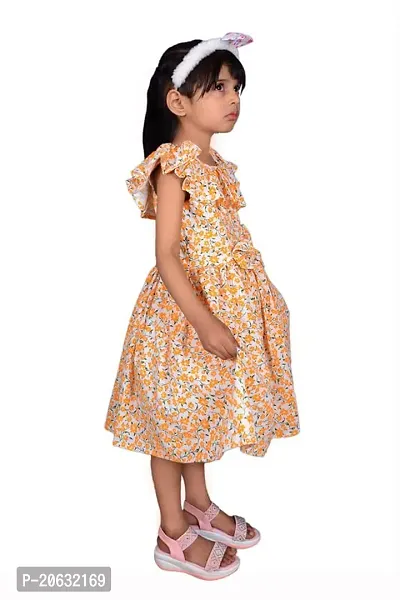 Alina-Enterprises Cotton Printed Girl's Frocks-thumb3