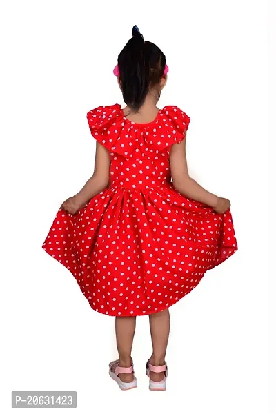 Alina Moda Baby Girls Frocks Dress (7-8 Years, Red)-thumb4