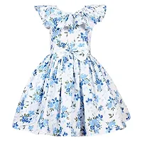 Alina Enterprises Cotton Floral Printed Girl's Frocks.-thumb4