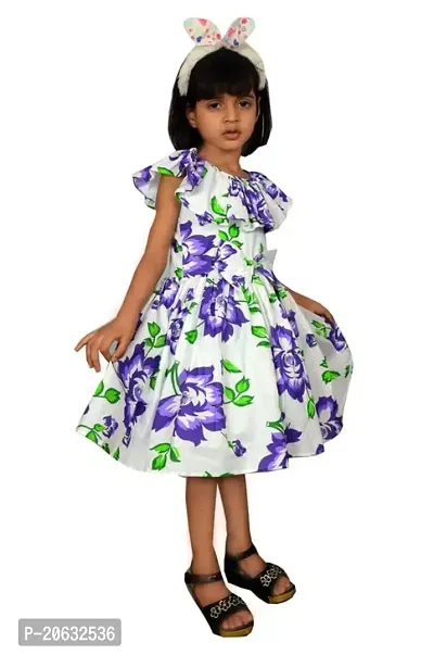 Alina-Enterprises Cotton Printed Girl's Frocks, Comfortable Dress for Girl's-thumb3