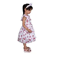 Alina Moda Frock Dress for Kids Girls 3 to 11 Years (Multycolor) with Hair Band Free-thumb2