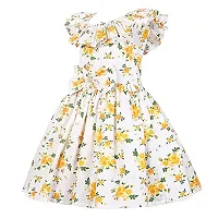 Alina Enterprises Cotton Floral Digital Printed Girl's Frock for Summer-thumb4