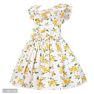 Alina Enterprises Cotton Floral Digital Printed Girl's Frock for Summer-thumb5