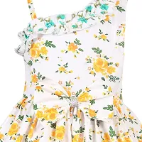 Alina-Enterprises Cotton Printed one Shoulder Frock for Girls-thumb2