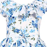 Alina Enterprises Cotton Floral Printed Girl's Frocks.-thumb2