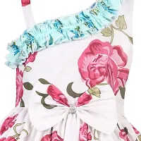 Alina-Enterprises Cotton Printed one Shoulder Frock for Girls-thumb1