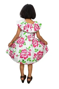 Alina-Enterprises Cotton Printed Girl's Frocks, Comfortable Dress for Girl's Pink-thumb3