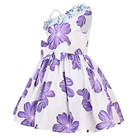 Alina-Enterprises Cotton Printed one Shoulder Frock for Girls-thumb3