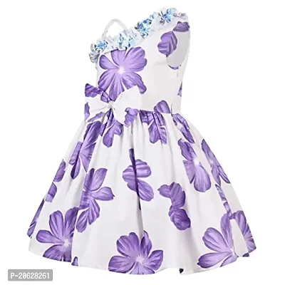 Alina-Enterprises Cotton Printed one Shoulder Frock for Girls-thumb4