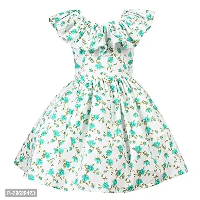 Alina Enterprises Cotton Floral Printed Girl's Frocks.-thumb3