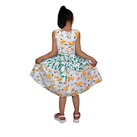 Alina Moda Frock Dress for Kids Girls 3 to 11 Years (Multycolor) with Hair Band Free-thumb1