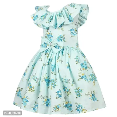 Alina Enterprises Cotton Floral Printed Girl's Frocks.-thumb5