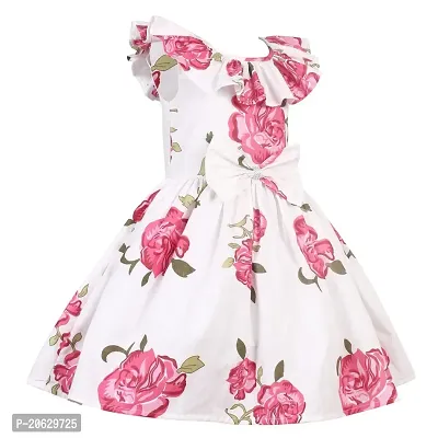 Alina Enterprises Cotton Floral Printed Girl's Frocks.-thumb3