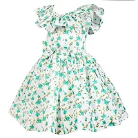 Alina Enterprises Cotton Floral Printed Girl's Frocks.-thumb1