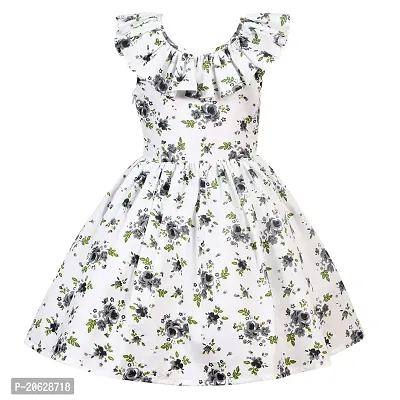 Alina Enterprises Cotton Floral Printed Girl's Frocks.-thumb4