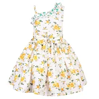 Alina-Enterprises Cotton Printed one Shoulder Frock for Girls-thumb1