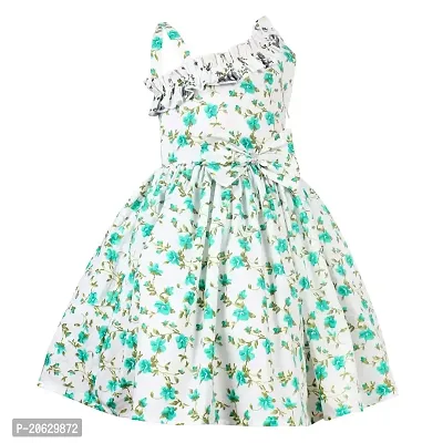 Alina-Enterprises Baby Girls Frocks Dress (11-12 Years, Green)-thumb0