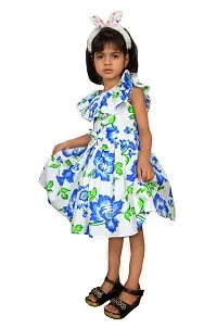 Alina-Enterprises Cotton Printed Girl's Frocks, Comfortable Dress for Kids Girl-thumb2