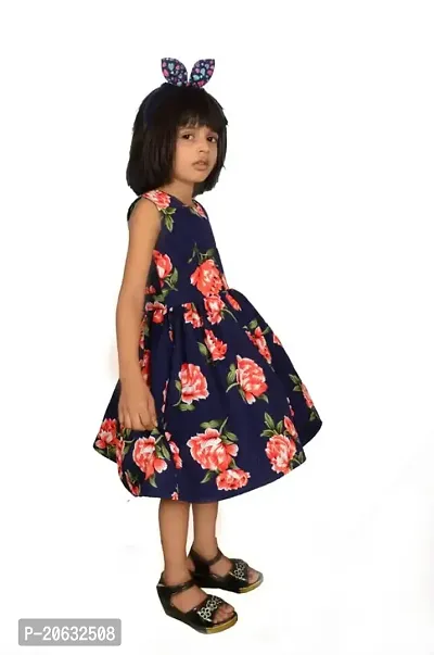 Alina-Enterprises Cotton Printed Girl's Frocks, Comfortable Dress for Girl Kid-thumb3