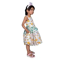 Alina Moda Frock Dress for Kids Girls 3 to 11 Years (Multycolor) with Hair Band Free-thumb3