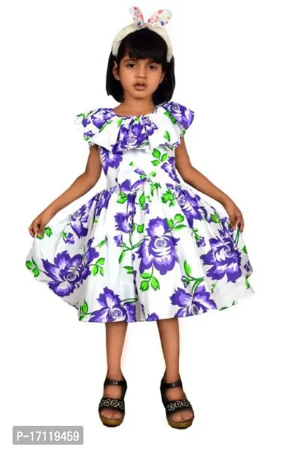 Stylish Fancy Designer Cotton Printed Frocks Dresses For Girls