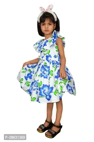 Alina-Enterprises Cotton Printed Girl's Frocks, Comfortable Dress for Girl's-thumb2