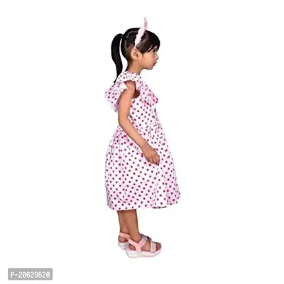 Alina Moda Frock Dress for Kids Girls 3 to 11 Years (Multycolor) with Hair Band Free-thumb2