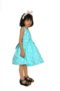 Alina-Enterprises Cotton Printed Girl's Frocks, Comfortable Dress for Girl Kid Green-thumb1