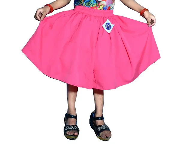 Alina Moda Girl's Floral poly crepe Knee Length Short Frock.