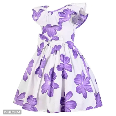 Alina Enterprises Cotton Floral Printed Girl's Frocks.-thumb4