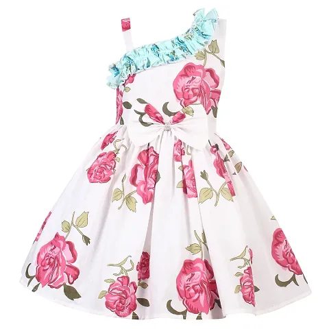 Alina-Enterprises one Shoulder Frock for Girls