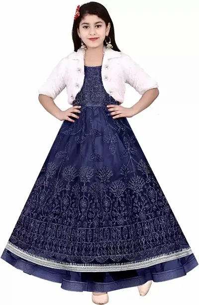 Designer Blend Ethnic Gowns For Girls