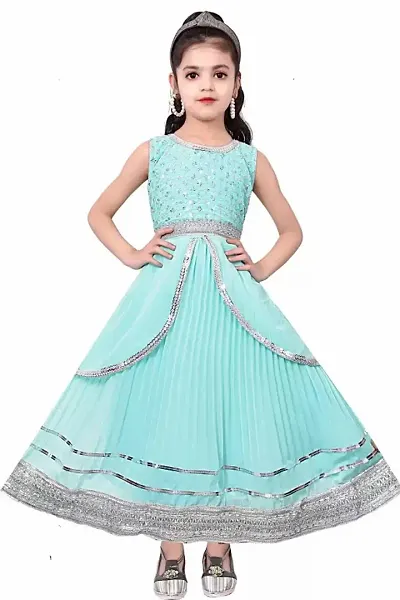 Designer Blend Ethnic Gowns For Girls